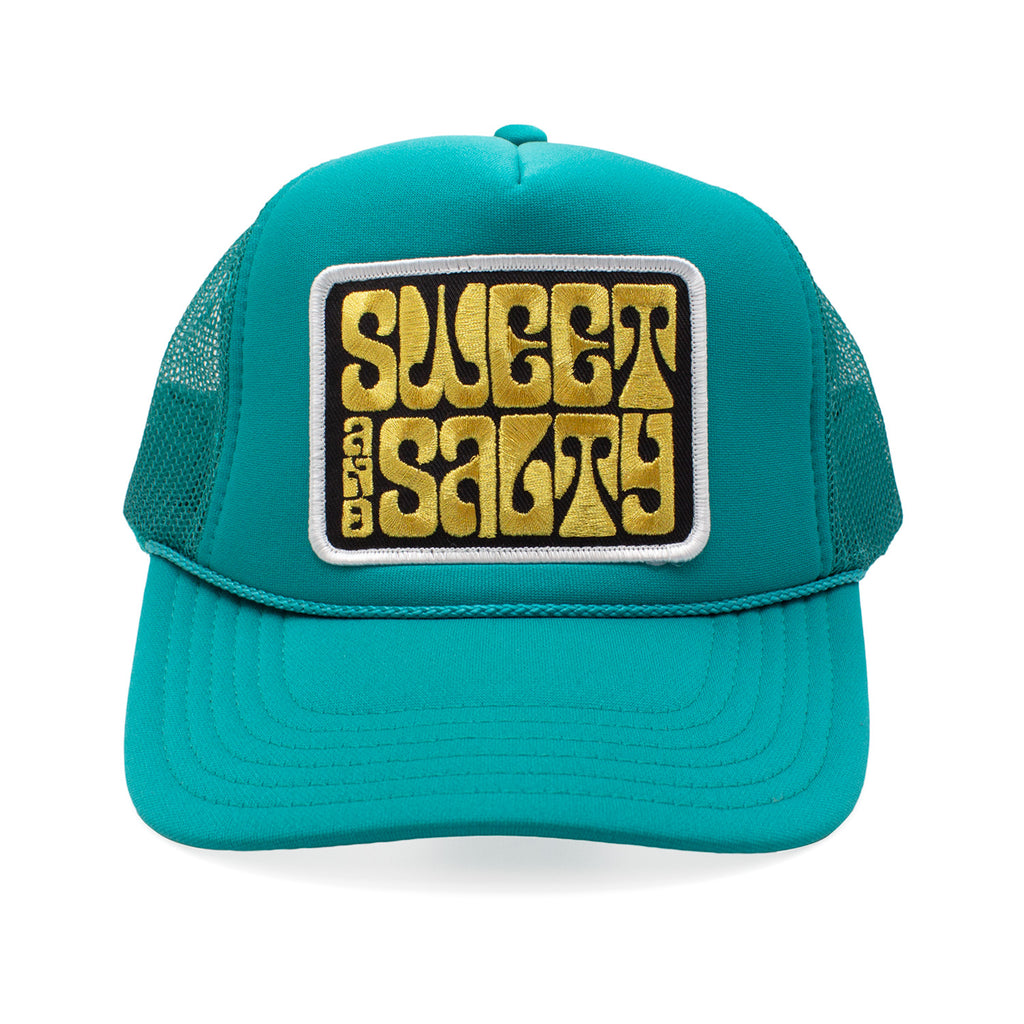 Riviera Supply Co - Sweet and Salty Foam Trucker Hat in Jade Color - Front