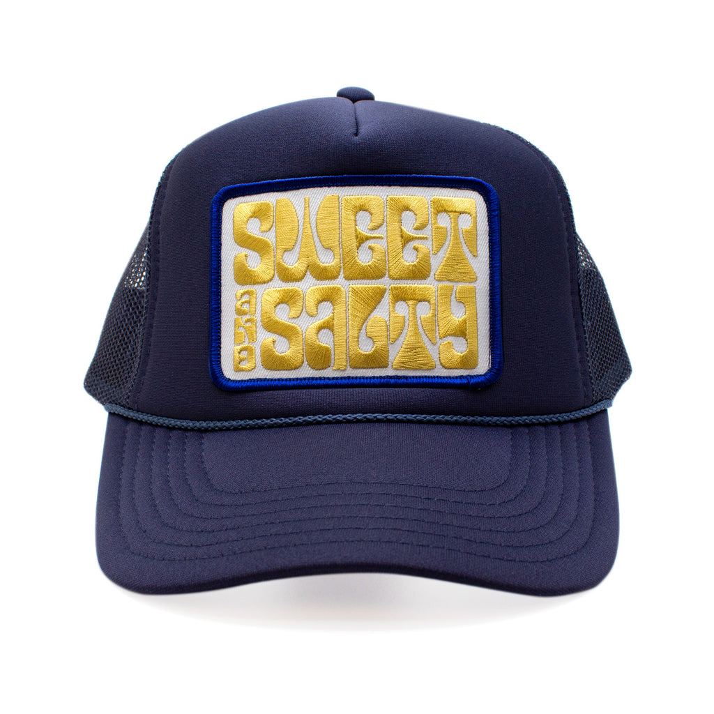 Riviera Supply Co - Sweet and Salty Foam Trucker Hat in Navy Color - Front