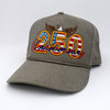 Gray cap with '250 Anniversary' eagle design on a white background