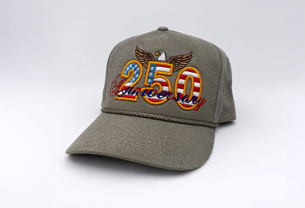 250th Anniversary Hat embroidery detail