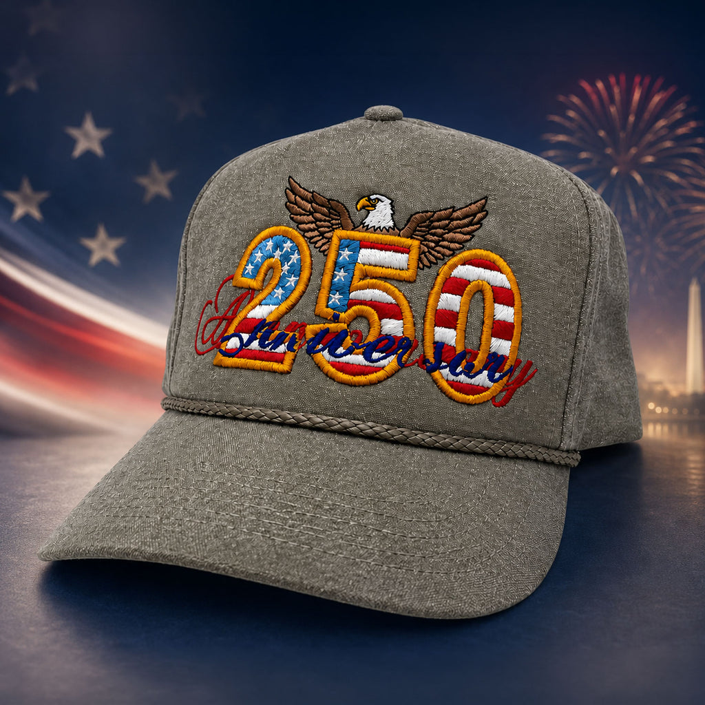 250th Anniversary Limited Edition Embroidered Rope Hat | Celebration Photo