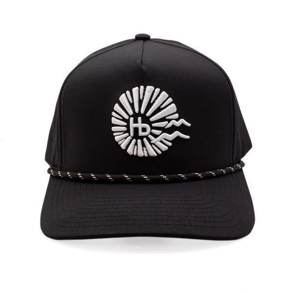 Riviera Supply Co - South Bay - Hermosa Beach Logo Black Golf Hat front