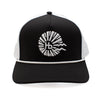 Riviera Supply Co - Hermosa Beach Logo Black White Golf Hat - Front