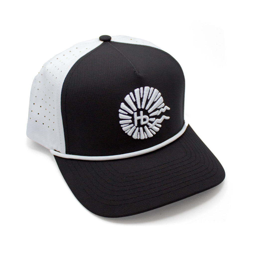 Riviera Supply Co - Hermosa Beach Logo Black White Golf Hat