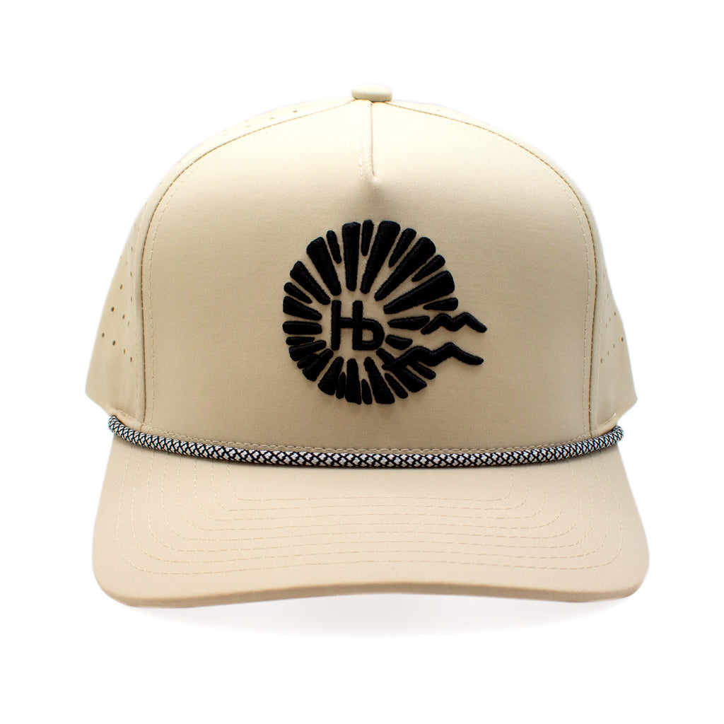 Riviera Supply Co - Hermosa Beach Logo Natural Golf Hat front