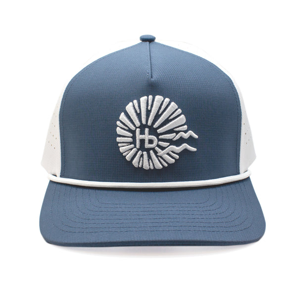 Riviera Supply Co - Hermosa Beach Logo Steel Blue Golf Hat front