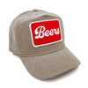 Riviera Supply Co - Sand 5 Panel Stone Washed Canvas Golf Hat  Beers Patch